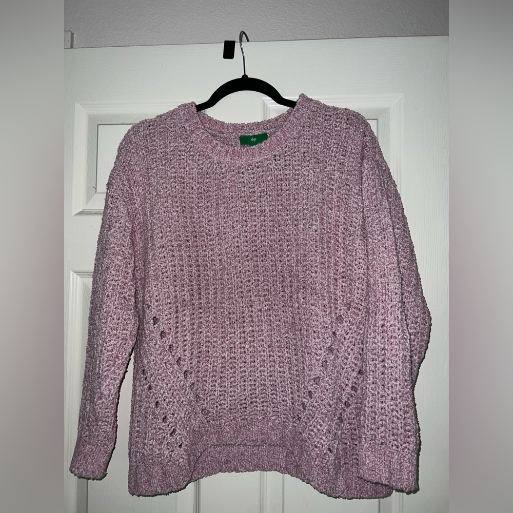 cozy pink knit sweater - brand: